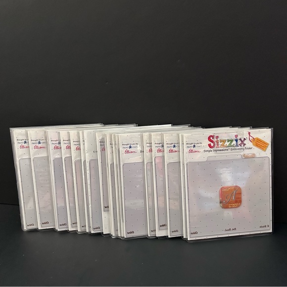 Sizzix Simple Impressions Embossing Folders - Monogram Alphabet Set 26 folders - Picture 6 of 11